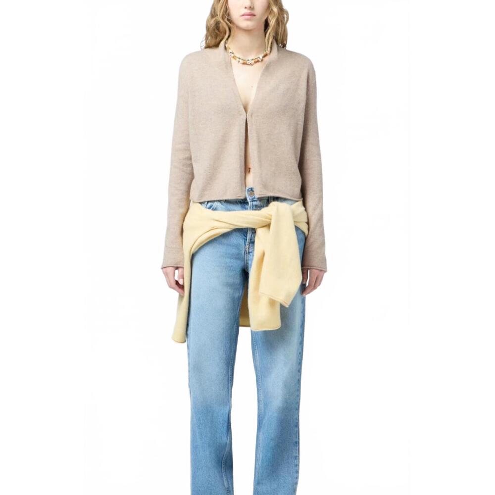 NEW GUEST IN RESIDENCE stealth cardigan in taupe